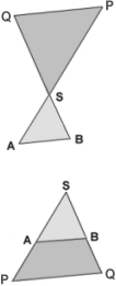 Alle Strahlensatzfiguren sind durch ähnliche Dreiecke darstellbar.